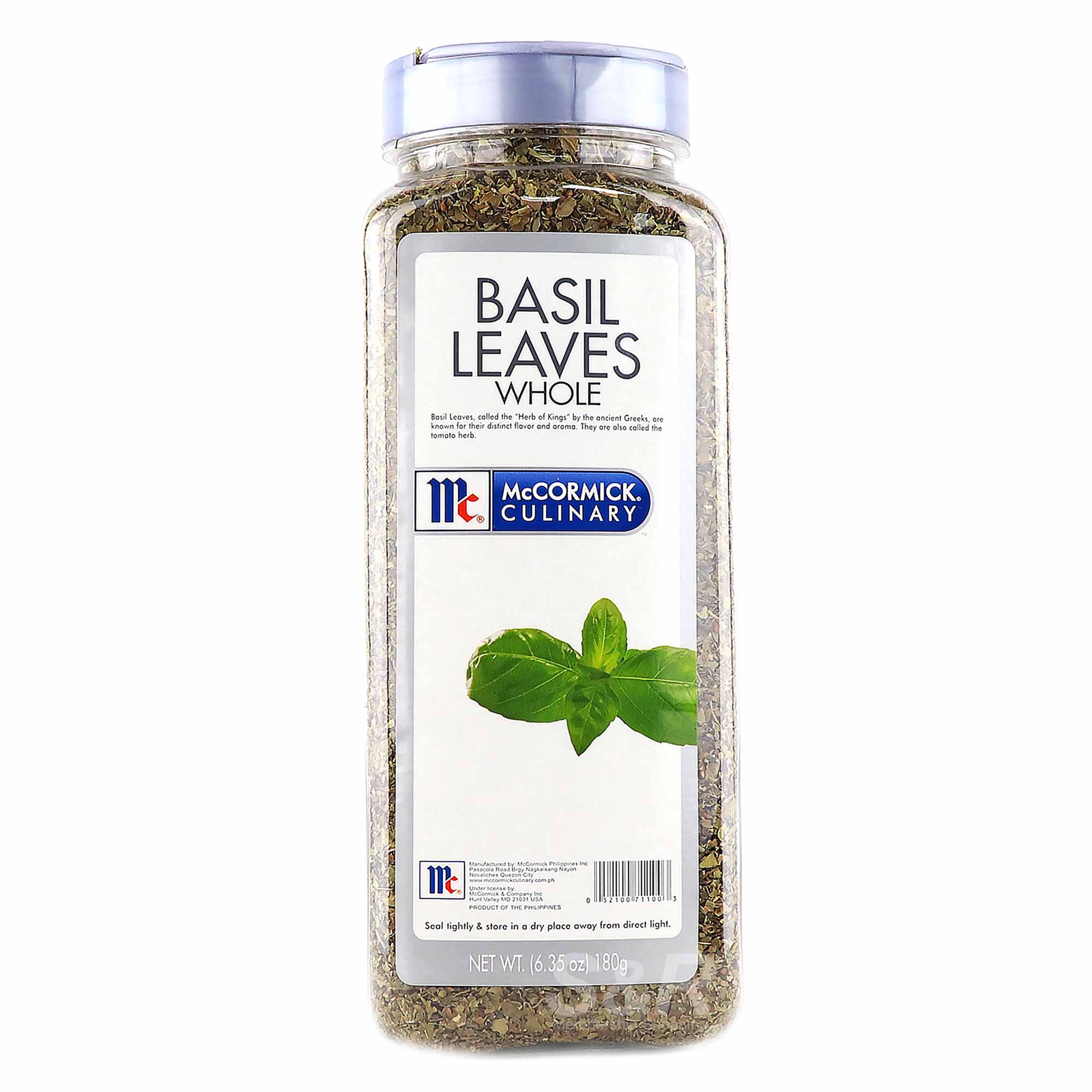 McCormick Culinary Basil Leaves Whole 180g McCormick Culinary Basil Leaves Whole 180g